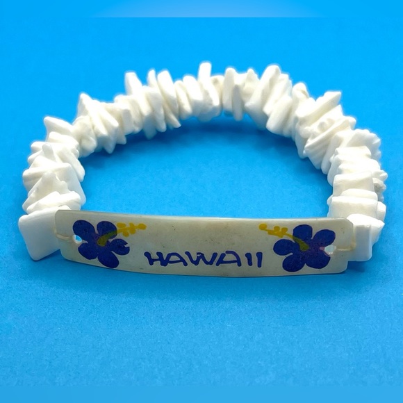 Zero Gravity Hawaii Puka Shell Flower Stretch Hawaiian Shell Bracelet - Picture 3 of 3